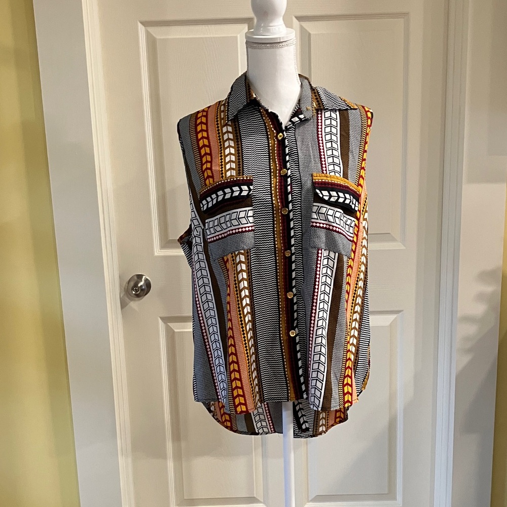 Mileage Geometric Sleeveless Top Summer